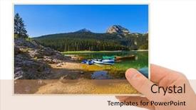  Presentation with white and black figures climbing ladders - Slide set featuring finger lakes - hand and black lake image background and a  colored foreground