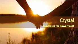  Presentation with nurse and patient holding hands - Audience pleasing PPT theme consisting of finger lakes - hands of holding each other backdrop and a  colored foreground