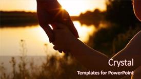  Presentation with hands holding - Presentation theme having finger lakes - hands of holding each other background and a  colored foreground