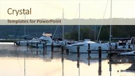  Presentation with new york - Amazing PPT theme having finger lakes - marina on lake cayuga backdrop and a cream colored foreground