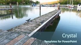  Presentation with new york - Audience pleasing PPT layouts consisting of finger lakes - marina on lake cayuga backdrop and a ocean colored foreground