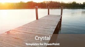  Presentation with new york - PPT theme enhanced with finger lakes - marina on lake cayuga background and a coral colored foreground