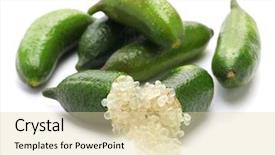  Presentation with caviar - Cool new theme with finger lime citrus caviar backdrop and a lemonade colored foreground