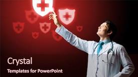  Presentation with hand touching finger digital - Slide set enhanced with finger media medical sign background and a wine colored foreground