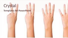  Presentation with finger nail - Cool new presentation theme with finger nail - set - woman hands making backdrop and a lemonade colored foreground