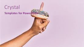  Presentation with finger - Beautiful PPT layouts featuring finger-of-hispanic-man-holding backdrop and a lemonade colored foreground