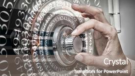  Presentation with safe medicine - Beautiful slide deck featuring finger padlock - woman open safe backdrop and a  colored foreground