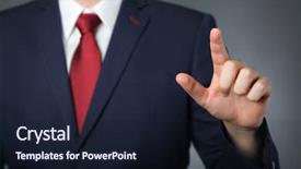  Presentation with virtual - Amazing slides having finger pointing - businessman pressing a virtual button backdrop and a wine colored foreground