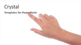  Presentation with virtual hand - Slide deck featuring cosmetics - posing together looking at camea background and a soft green colored foreground.