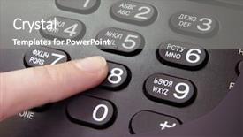  Presentation with finger - Presentation with finger presses figure on phone background and a gray colored foreground