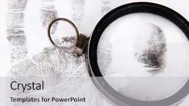  Presentation with fingerprints - Theme with finger print - fingerprints close-up isolated on white background and a light gray colored foreground