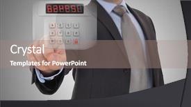  Presentation with hand print - Presentation theme consisting of finger print - hand is setting code background and a coral colored foreground