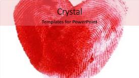  Presentation with fingerprints - Presentation consisting of finger print - heart of fingerprints on white background and a coral colored foreground
