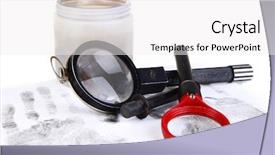  Presentation with fingerprint - Presentation design consisting of finger print - objects for fingerprint isolated background and a white colored foreground