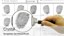  Presentation with fingerprint - PPT layouts with finger print - photo of a woman background and a white colored foreground