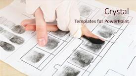  Presentation with fingerprints - Presentation theme having finger print - taking fingerprints background and a lemonade colored foreground