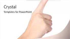  Presentation with access - Presentation having finger print - woman pushing thumb scan background and a white colored foreground