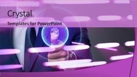  Presentation with fingerprints - Amazing theme having finger print authentication - biometric identification concept with fingerprints backdrop and a lilac colored foreground