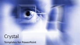  Presentation with recognition - PPT theme featuring finger print being compared background and a light blue colored foreground