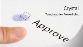  Presentation with fingerprint - Presentation theme enhanced with finger print images - fingerprint thumbprint in a checkbox background and a  colored foreground