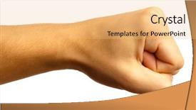  Presentation with automobile driver hand hold steering - Beautiful theme featuring finger punch - hand backdrop and a yellow colored foreground