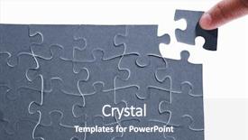  Presentation with last - Colorful theme enhanced with finger putting the last piece backdrop and a gray colored foreground