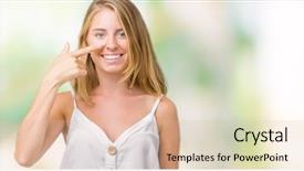  Presentation with indian woman bridal face - Beautiful presentation theme featuring finger to face and nose backdrop and a lemonade colored foreground