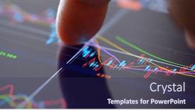  Presentation with market data - Beautiful PPT theme featuring finger-touch-on-screen backdrop and a navy blue colored foreground