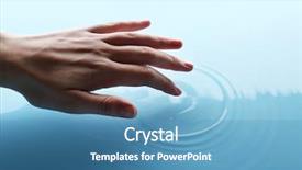  Presentation with moving water - Slide deck enhanced with finger touches water close up background and a teal colored foreground