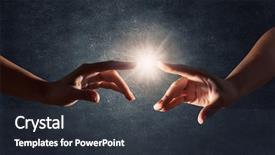  Presentation with interaction - Slides enhanced with finger touching - partnership and interaction background and a tawny brown colored foreground