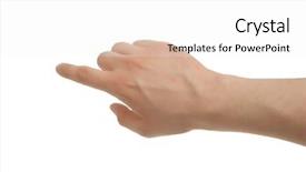  Presentation with paths - Presentation theme having finger touching - photo of hand with clipping background and a white colored foreground