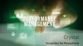  Presentation with finger - Beautiful PPT theme featuring finger-touching-tablet-with-business backdrop and a seafoam green colored foreground