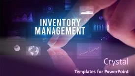  Presentation with finger - PPT theme featuring finger-touching-tablet-with-business background and a violet colored foreground