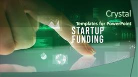  Presentation with finger - Presentation theme with finger-touching-tablet-with-business background and a forest green colored foreground