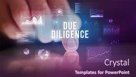  Presentation with finger - Colorful slide set enhanced with tablet with charts and due backdrop and a violet colored foreground