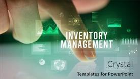  Presentation with inventory management - Amazing PPT layouts having finger-touching-tablet-with-charts backdrop and a light blue colored foreground