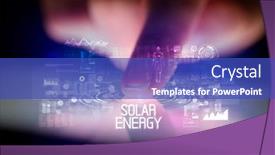  Presentation with web technology - PPT theme with finger-touching-tablet-with-web background and a cobalt blue colored foreground