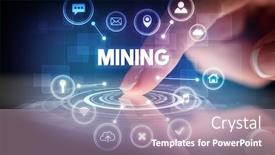  Presentation with web technology - Amazing presentation theme having finger-touching-tablet-with-web backdrop and a coral colored foreground