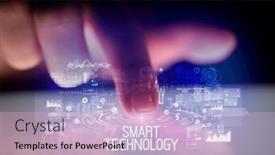  Presentation with web technology - Slides enhanced with finger-touching-tablet-with-web background and a lemonade colored foreground