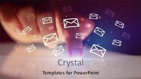  Presentation with tablets wood table tablet white - Cool new PPT theme with synchronization - finger touching tablet with white backdrop and a soft green colored foreground