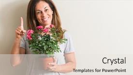  Presentation with roses - Theme with finger with happy face number background and a  colored foreground