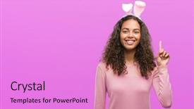  Presentation with easter - Colorful PPT theme enhanced with finger with happy face number backdrop and a  colored foreground