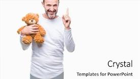  Presentation with teddy bear - Cool new slides with finger with happy face number backdrop and a  colored foreground