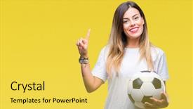  Presentation with idea light ball - PPT layouts with finger with happy face number background and a yellow colored foreground