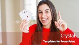  Presentation with young children playing multicultural - Presentation theme featuring finger with happy face number background and a crimson colored foreground