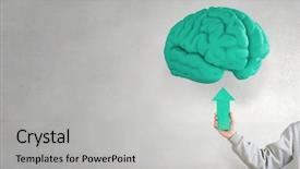  Presentation with pointer - PPT theme consisting of fingerpost - arrow pointer in hand background and a  colored foreground