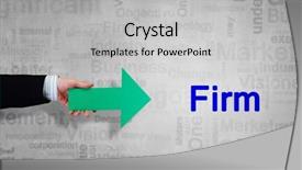  Presentation with pointer - Beautiful slide set featuring fingerpost - arrow pointer in hand backdrop and a  colored foreground