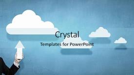  Presentation with pointer - Audience pleasing slide set consisting of fingerpost - arrow pointer in hand backdrop and a  colored foreground