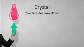  Presentation with pointer - Amazing PPT layouts having fingerpost - arrow pointer in hand backdrop and a light gray colored foreground