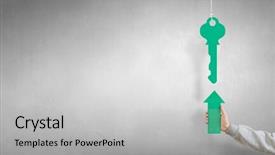  Presentation with pointer - Amazing slides having fingerpost - arrow pointer in hand backdrop and a  colored foreground